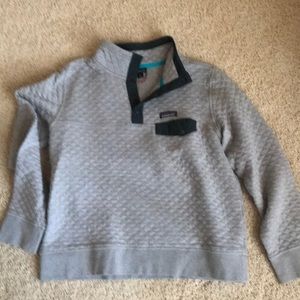 Euc Patagonia grey quilted pullover size l